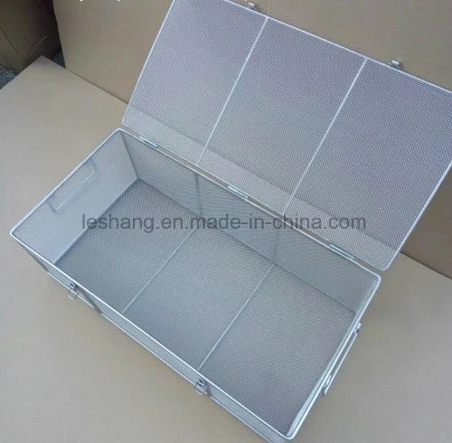 China Anping Factory Stainless Steel Wire Basket Used for Hospital Sterilization