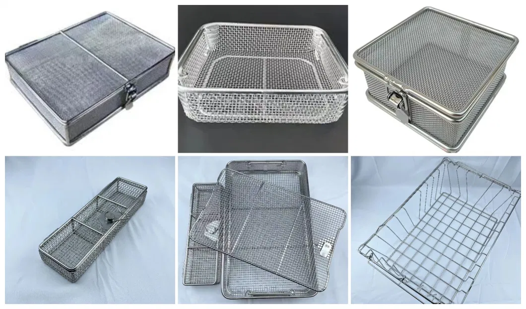 Steel Hole Stainless Steel Wire Instrument Sterilization Basket